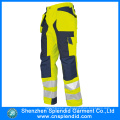 Hi Vis Workwear Hombres Pantalones de algodón de carga multi-bolsillo Pantalones